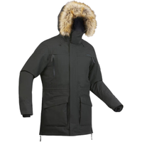 迪卡侬（DECATHLON）男防风防水外套户外加厚保暖棉衣运动棉服派克大衣SH900 男款-黑色-SH900 XL