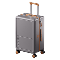 Reebok 行李箱PC拉杆箱多功能大容量旅行密码箱皮箱子英灰棕26英寸