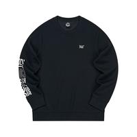 361度运动卫衣男秋冬季套头卫衣女宽松舒适上衣 超级黑【9801L】 L