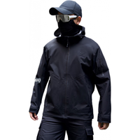 美津浓 Mizuno硬壳冲锋衣三合一男女秋冬夹克外套防风防水户外登山服 黑色 L