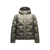 安踏 雪壳羽绒 户外无缝羽绒服男士冬季鸭绒保暖滑雪夹克外套 青铜色-4 M (男