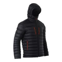 迪卡侬羽绒服男运动短款冬季保暖加厚连帽外套黑色-20222XL-4689012