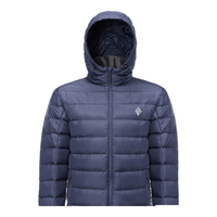 黑冰冬季户外登山徒步男款600蓬鹅绒连帽羽绒服 石纹灰 S