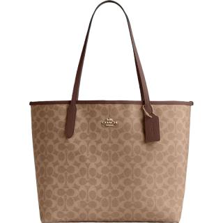 COACH 奥莱款女士City23老花单肩手提包迷你托特包CN733