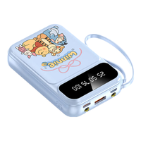 倍特源 BTONE自带线充电宝20000毫安时大容量超薄迷你便携小巧移动电源快充适用oppo小米vivo华为苹果安卓手机 浅蓝家族【自带4线+国产电芯】标配版