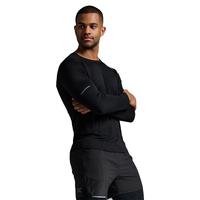 2XU Aero系列长袖 背部网状透气速干衣男超轻薄户外跑步运动上衣 黑色 M