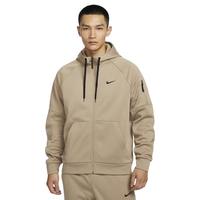 耐克（NIKE）THERMA-FIT男子加绒训练连帽衫春季外套保暖DQ4831 247卡其/卡其/黑 L