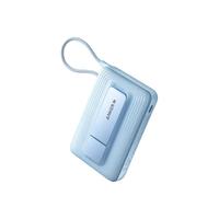 ANKER安克10000毫安时磁吸充电宝自带线移动电源快充大容量超薄小巧便携可上飞机适用苹果16/15安卓 蓝|10000mAh|磁吸带支架|30W快充