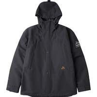 伯希和【山系】羽绒冲锋衣男女三合一鹅绒内胆防水外套12240128黑XL 男女同款曜石黑 XL【偏大一码】