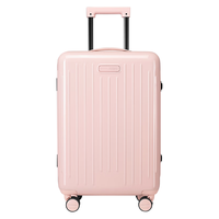 美旅大容量拉杆箱 果冻箱高颜值铝框箱行李箱 出差出游拉杆箱 BB5 烟灰粉 20英寸 可登机，便捷短途行 20寸(可登机，便捷短途行)