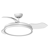 Yeelight 易来 直流变频风扇灯沐风LED吊扇灯隐形扇叶简约餐厅卧室客厅遥控 纯白小蛮腰-六档调风-C1060