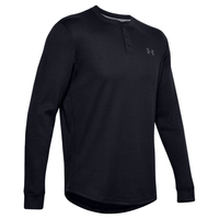 安德玛（UNDERARMOUR）秋冬DFO Waffle Henley男训练运动长袖T恤1302356 黑色001 XL