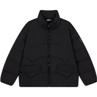 乔丹QIAODAN羽绒服女外套女装保暖防风运动服休闲冬装上衣 黑色 L/170