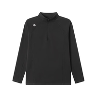 京东京造【绒感发热】运动长袖t恤男加绒保暖 黑色 XL (180/100A)