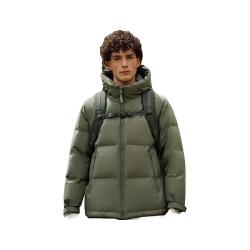 坦博尔 羽绒服男短款宽松休闲90绒连帽外套潮冬装TAF530353J