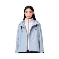 88VIP：伯希和 女子三合一冲锋衣 112240112 天空灰 L 两件套