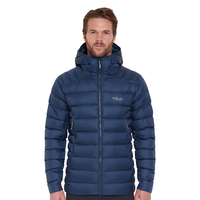 Rab睿坡Electron羽绒服男750蓬鹅绒城市户外保暖外套QDB-69 黑灰色BEL M