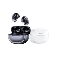 金运【央视甄选丨舒适卷】蓝牙耳机开放式真无线不入耳运动跑步通话降噪耳夹式耳机长续航舒适高端 【玄霜黑】极致舒适