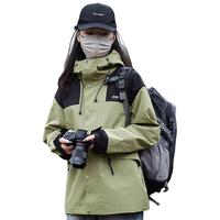 吉普(JEEP)三合一防水冲锋衣女春季秋冬滑雪工装外套进藏登山风衣男 草绿单衣【男女同款】 XS