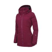 土拨鼠（Marmot）清仓秋冬女款保暖鸭绒700蓬面包带帽羽绒服 深红 XS XS 欧码偏大