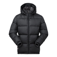 黑冰24户外650蓬鸭绒男款加厚防风保暖连帽羽绒服D FAF8905 黑色 XXL
