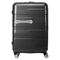 美旅圆鼓箱旅行箱女登机箱男复古大容量行李箱住校NK6 碳黑格 20英寸