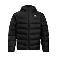 安德玛(UNDERARMOUR)冬季Core男子连帽运动短款鸭绒保暖羽绒服6001970 黑色001 L