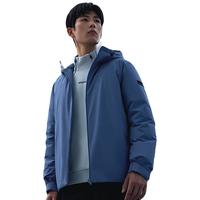 安踏（ANTA）热雪商务羽绒服丨防泼水三层聚暖连帽保暖男士内绗不臃肿羽绒外套 棋盘灰-4 L (男175)