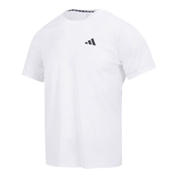 adidas阿迪达斯官方男装夏速干健身运动上衣圆领短袖T恤IC7430 白/黑色 A/2XL