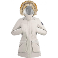 迪卡侬（DECATHLON）上衣防风外套女户外中长款加厚保暖棉衣棉服派克大衣 SH900 SH500 浅白垩灰-SH900 2XL