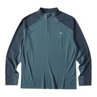 蓝岐美丽奴羊毛立领T恤男秋季户外运动抗菌半拉链长袖速干衣