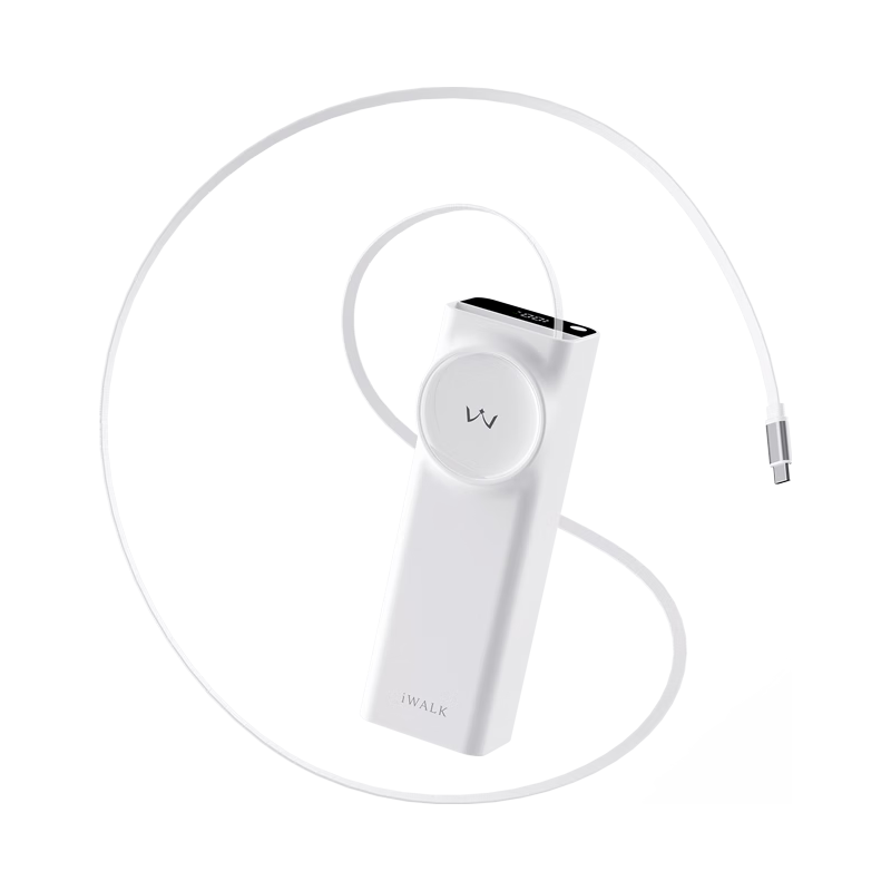  iWALK/爱沃可 双向65W快充 充电宝 自带线  20000mAh 白色