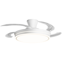 移动端、京东百亿补贴：惠普 风扇灯普瑞护眼LED隐形扇叶餐厅遥控调光一体吊扇灯中山灯具