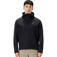 伯希和（Pelliot）户外软壳衣男秋加绒保暖防风外套徒步登山防泼水114306147黑XL 漫暮黑【男款】|防风防泼水