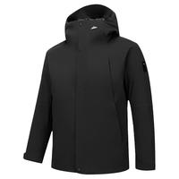 阿尔卑斯冲锋衣三合一羽绒服男女户外滑雪轻薄外套防风夹克 黑色 XL XL/180/96A/145-160斤