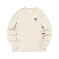 鸿星尔克卫衣男休闲圆领套头衫打底衫男士长袖针织跑步运动服上衣 杏卡其 2XL