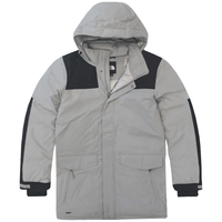北面（The North Face）羽绒服男中长款550蓬鹅绒户外保暖秋季|4U81 A91/灰色 M/170