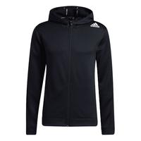 adidas速干舒适运动连帽夹克外套男装阿迪达斯H29171 黑色 L