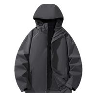 JEEP SPIRIT 吉普 冲锋外套冬季款三合一两件套金貂绒内胆保暖防寒服855 男款深灰 XL