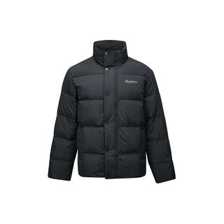 斯凯奇（Skechers）男女同款2024年秋冬鸭绒保暖立领外套夹克防风羽绒服L424U296 碳黑/0018 L