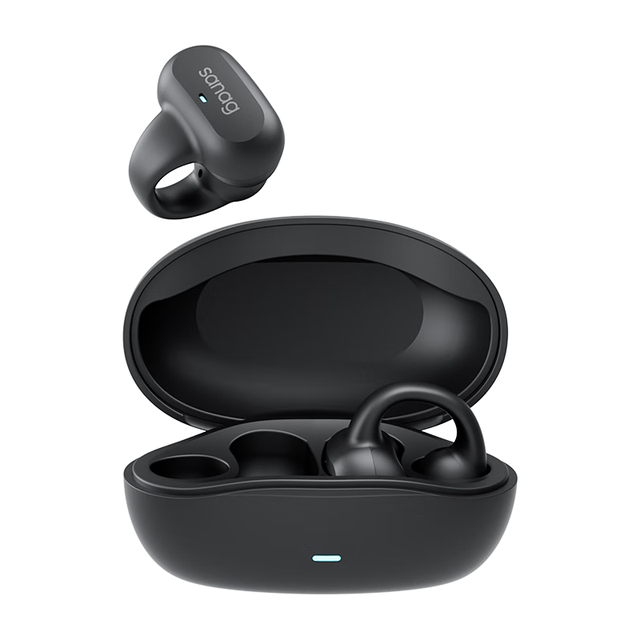 塞那 Z50Spro真无线蓝牙耳机 塞那耳夹式耳机 骨传导概念银河黑+保护套
