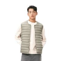 网易严选 烽火岩90白鸭绒无领羽绒服排骨羽绒内胆抗菌保暖轻羽 山茶绿（无领背心） M（170/92A）