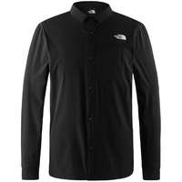 The North Face北面衬衫男款24龙年春夏户外休闲速干透气防晒长袖外套4NCQ JK3黑色 M