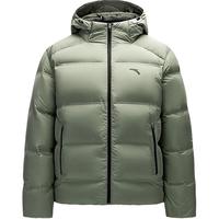 ANTA安踏速暖羽绒丨短款无缝羽绒服男冬季鸭绒保暖面包服连帽外套
