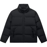 特步（XTEP）男立领运动羽绒服冬季鸭绒保暖户外防风外套加厚夹克上衣 正黑色 XL