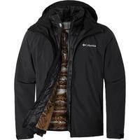 Columbia哥伦比亚冲锋衣三合一男24冬户外防水700蓬羽绒服胆两件套WE6671 黑色 010 L