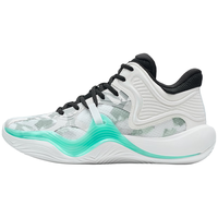 XTEP特步门店同款鏖战3TD-V2篮球鞋男2025夏秋后卫实战赛训鞋975319120003 经典白/月石灰 4