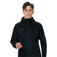 MAMMUT/猛犸象 Clion Advanced 软壳衣女户外防泼水衣透气运动连帽软壳夹克外套 黑色 XL