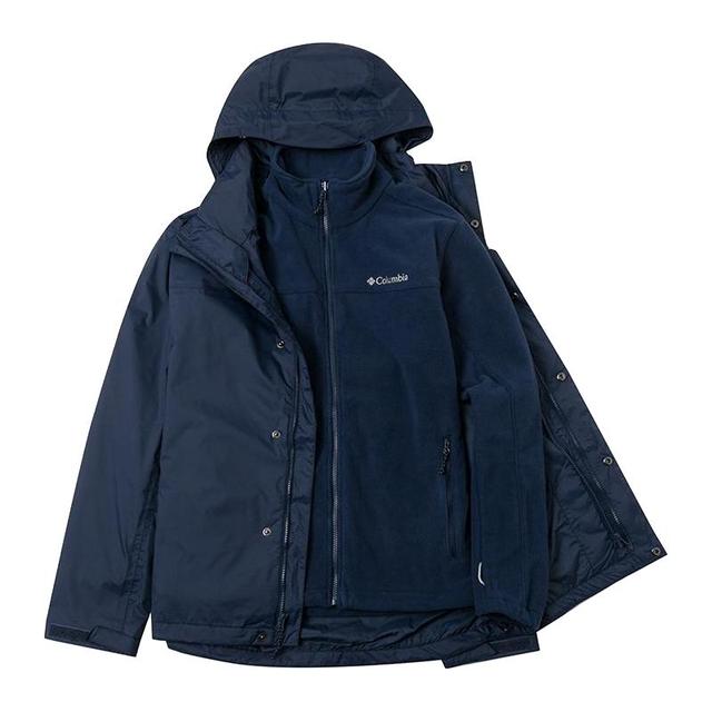 Columbia 冲锋衣男士秋冬季户外运动休闲时尚抓绒内胆三合一外套 WE1273466 M