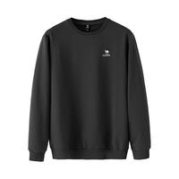 CAMEL 骆驼 圆领长袖套头卫衣男冬时尚宽松薄款休闲运动上衣女 6063,幻影黑,男 L